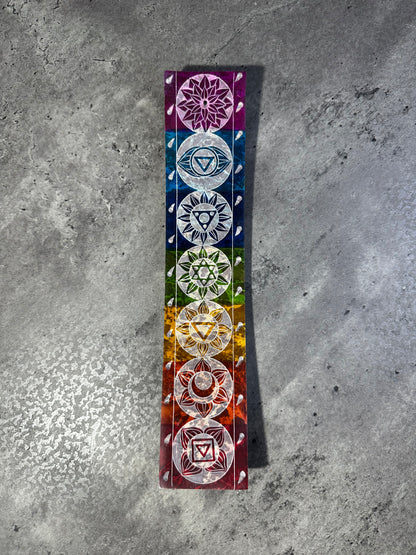 SOAPSTONE CURVED CHAKRA INCENSE HOLDER