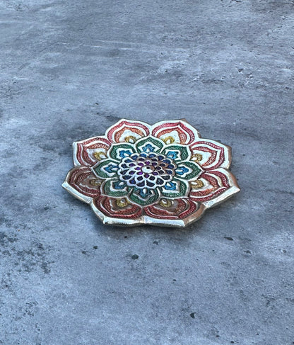 METAL LOTUS FLOWER INCENSE HOLDER