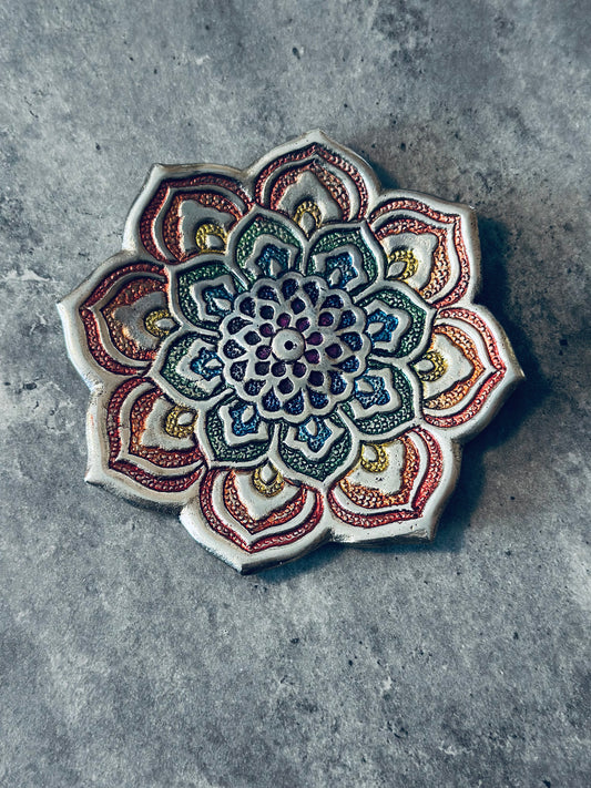 METAL LOTUS FLOWER INCENSE HOLDER
